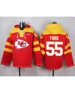 Chiefs #55 Dee Ford Red Player Pullover NFL Hoodie