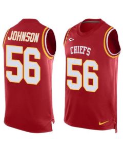 Chiefs #56 Derrick Johnson Red Team Color Men's Stitched NFL Limited Tank Top Jersey