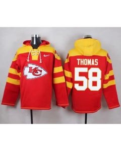 Chiefs #58 Derrick Thomas Red Player Pullover NFL Hoodie