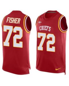 Chiefs #72 Eric Fisher Red Team Color Men's Stitched NFL Limited Tank Top Jersey