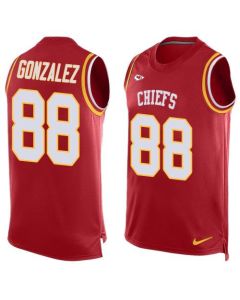 Chiefs #88 Tony Gonzalez Red Team Color Men's Stitched NFL Limited Tank Top Jersey