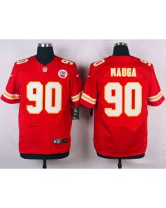 Chiefs #90 Josh Mauga Red Team Color Men's Stitched NFL Elite Jersey