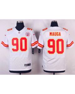 Chiefs #90 Josh Mauga White Men's Stitched NFL Elite Jersey