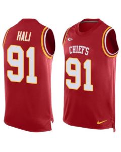 Chiefs #91 Tamba Hali Red Team Color Men's Stitched NFL Limited Tank Top Jersey