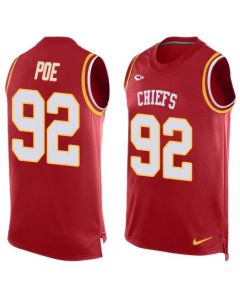 Chiefs #92 Dontari Poe Red Team Color Men's Stitched NFL Limited Tank Top Jersey