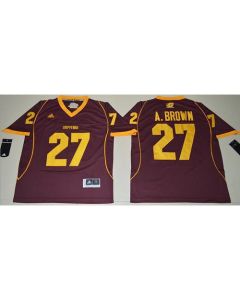 Chippewas #27 Antonio Brown Maroon Stitched NCAA Jersey