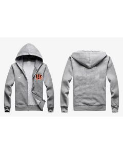 Cincinnati Bengals Authentic Logo Hoodie Grey