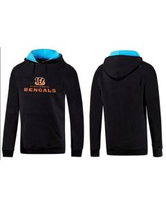 Cincinnati Bengals Authentic Logo Pullover Hoodie Black & Blue
