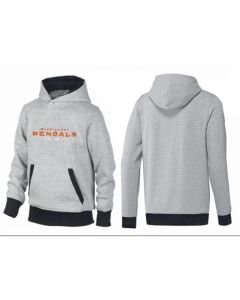 Cincinnati Bengals English Version Pullover Hoodie Grey & Black