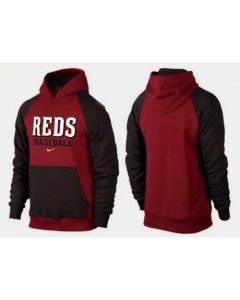 Cincinnati Reds Pullover Hoodie Burgundy Red & Black