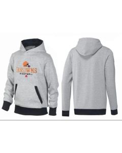 Cleveland Browns Critical Victory Pullover Hoodie Grey & Black