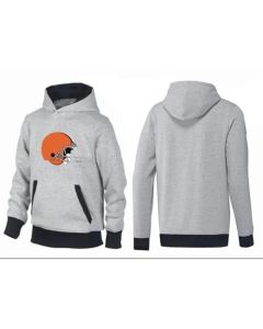Cleveland Browns Logo Pullover Hoodie Grey & Black