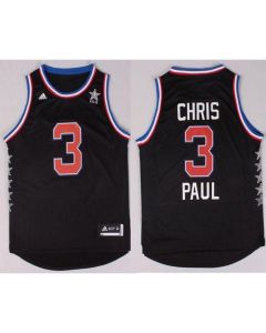 Clippers #3 Chris Paul Black 2015 All Star Stitched NBA Jersey