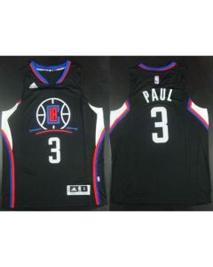 Clippers #3 Chris Paul Black Alternate Stitched NBA Jersey