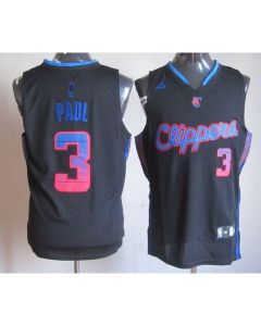 Clippers #3 Chris Paul Black Vibe Stitched NBA Jersey