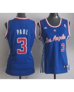 Clippers #3 Chris Paul Blue Women Fashion Stitched NBA Jersey