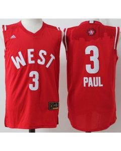 Clippers #3 Chris Paul Red 2016 All Star Stitched NBA Jersey