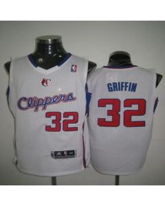 Clippers #32 Blake Griffin 2011 New Style White Revolution 30 Stitched NBA Jersey