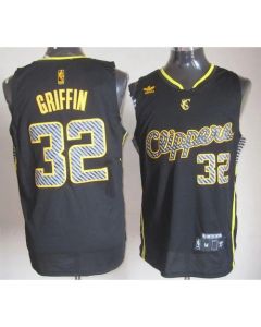 Clippers #32 Blake Griffin Black Electricity Fashion Stitched NBA Jersey