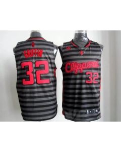 Clippers #32 Blake Griffin Black/Grey Groove Stitched NBA Jersey