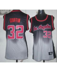 Clippers #32 Blake Griffin Black/Grey Women's Fadeaway Fashion Stitched NBA Jersey