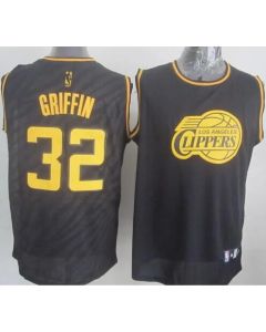 Clippers #32 Blake Griffin Black Precious Metals Fashion Stitched NBA Jersey