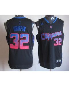 Clippers #32 Blake Griffin Black Vibe Stitched NBA Jersey