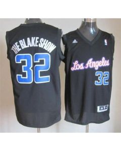 Clippers #32 Blake Griffin Black With Blake Show Stitched NBA Jersey