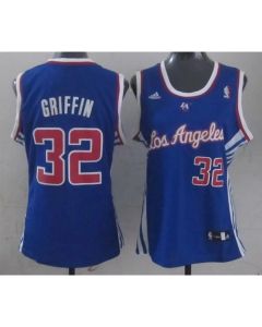 Clippers #32 Blake Griffin Blue Women Fashion Stitched NBA Jersey