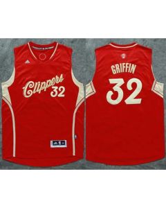 Clippers #32 Blake Griffin Red 2015-2016 Christmas Day Stitched NBA Jersey