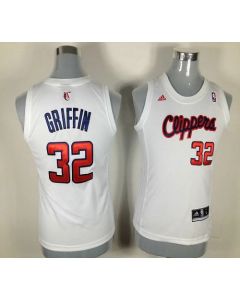 Clippers #32 Blake Griffin White Women Fashion Stitched NBA Jersey