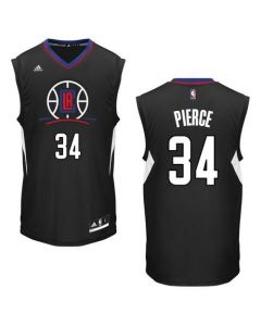 Clippers #34 Paul Pierce Black Alternate Stitched NBA Jersey
