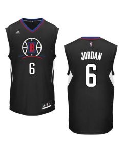 Clippers #6 DeAndre Jordan Black Alternate Stitched NBA Jersey