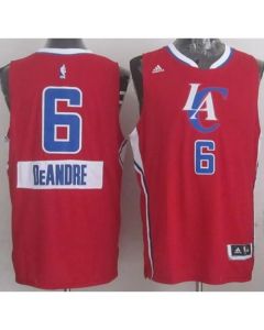 Clippers #6 DeAndre Jordan Red 2014-15 Christmas Day Stitched NBA Jersey
