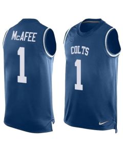 Colts #1 Pat McAfee Royal Blue Team Color Men's Stitched NFL Limited Tank Top Jersey