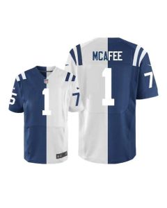 Colts #1 Pat McAfee Royal Blue/White Men's Stitched NFL Elite Split Jersey