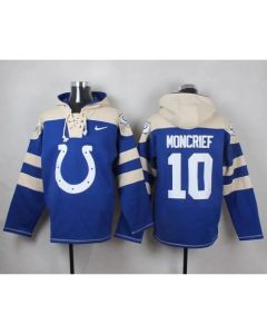 Colts #10 Donte Moncrief Royal Blue Player Pullover NFL Hoodie
