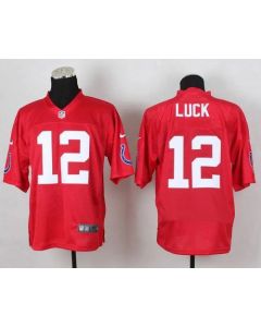 Colts #12 Andrew Luck Red Men's Stitched NFL Elite QB Practice Jersey
