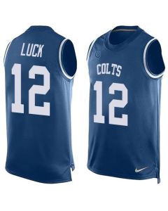 Colts #12 Andrew Luck Royal Blue Team Color Men's Stitched NFL Limited Tank Top Jersey