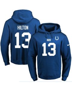 Colts #13 T.Y. Hilton Royal Blue Name & Number Pullover NFL Hoodie