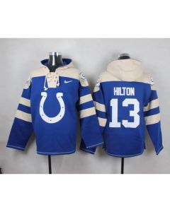 Colts #13 T.Y. Hilton Royal Blue Player Pullover NFL Hoodie