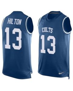 Colts #13 T.Y. Hilton Royal Blue Team Color Men's Stitched NFL Limited Tank Top Jersey