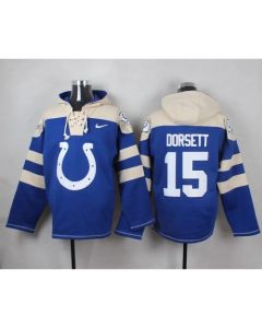 Colts #15 Phillip Dorsett Royal Blue Player Pullover NFL Hoodie