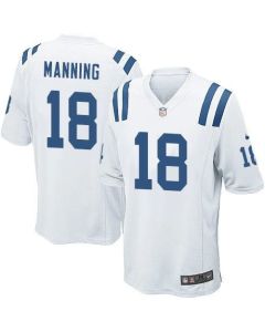 Colts #18 Peyton Manning White Youth Stitched NFL Elite Jersey