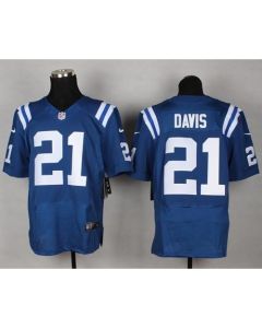 Colts #21 Vontae Davis Royal Blue Team Color Men's Stitched NFL Elite Jersey