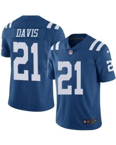 Colts #21 Vontae Davis Royal Blue Youth Stitched NFL Limited Rush Jersey