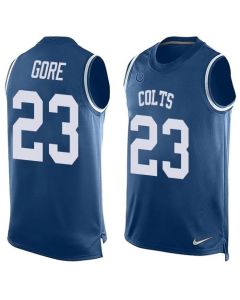 Colts #23 Frank Gore Royal Blue Team Color Men's Stitched NFL Limited Tank Top Jersey
