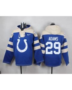 Colts #29 Mike Adams Royal Blue Player Pullover NFL Hoodie