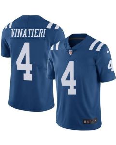 Colts #4 Adam Vinatieri Royal Blue Men's Stitched NFL Limited Rush Jersey