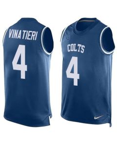 Colts #4 Adam Vinatieri Royal Blue Team Color Men's Stitched NFL Limited Tank Top Jersey